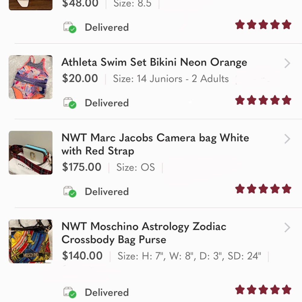 My recent sales rating